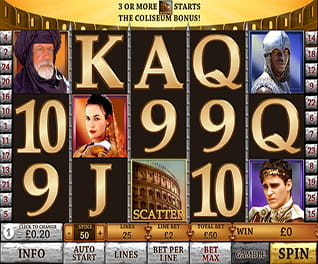 Screenshot from the slot Gladiator