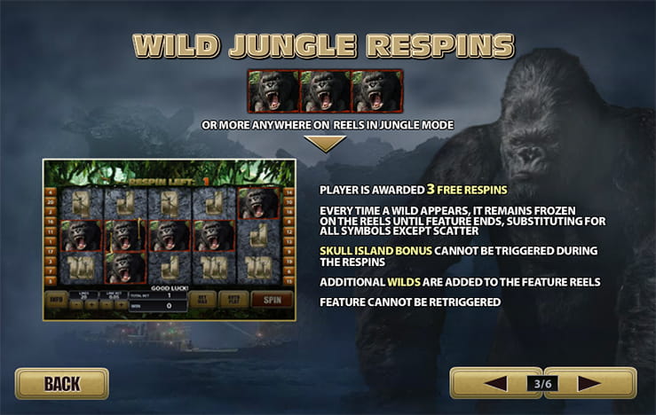 Wild Jungle Respins of the slot King Kong