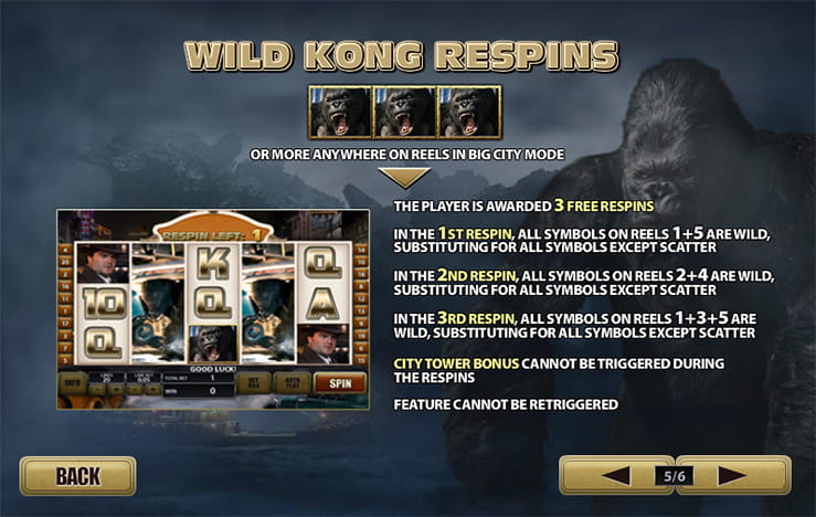 Wild Kong Respins of the slot King Kong