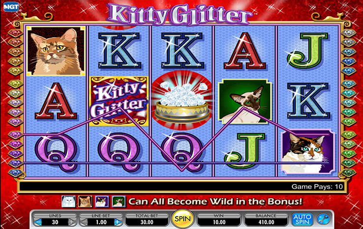 Wild symbol of the slot Kitty Glitter